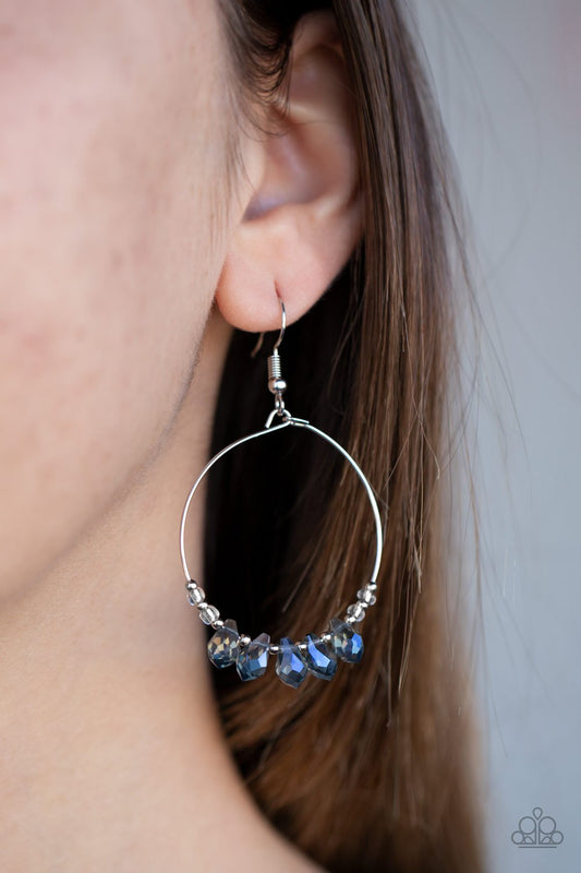 *Paparazzi Earrings* "Holographic Hoops" Blue Earrings