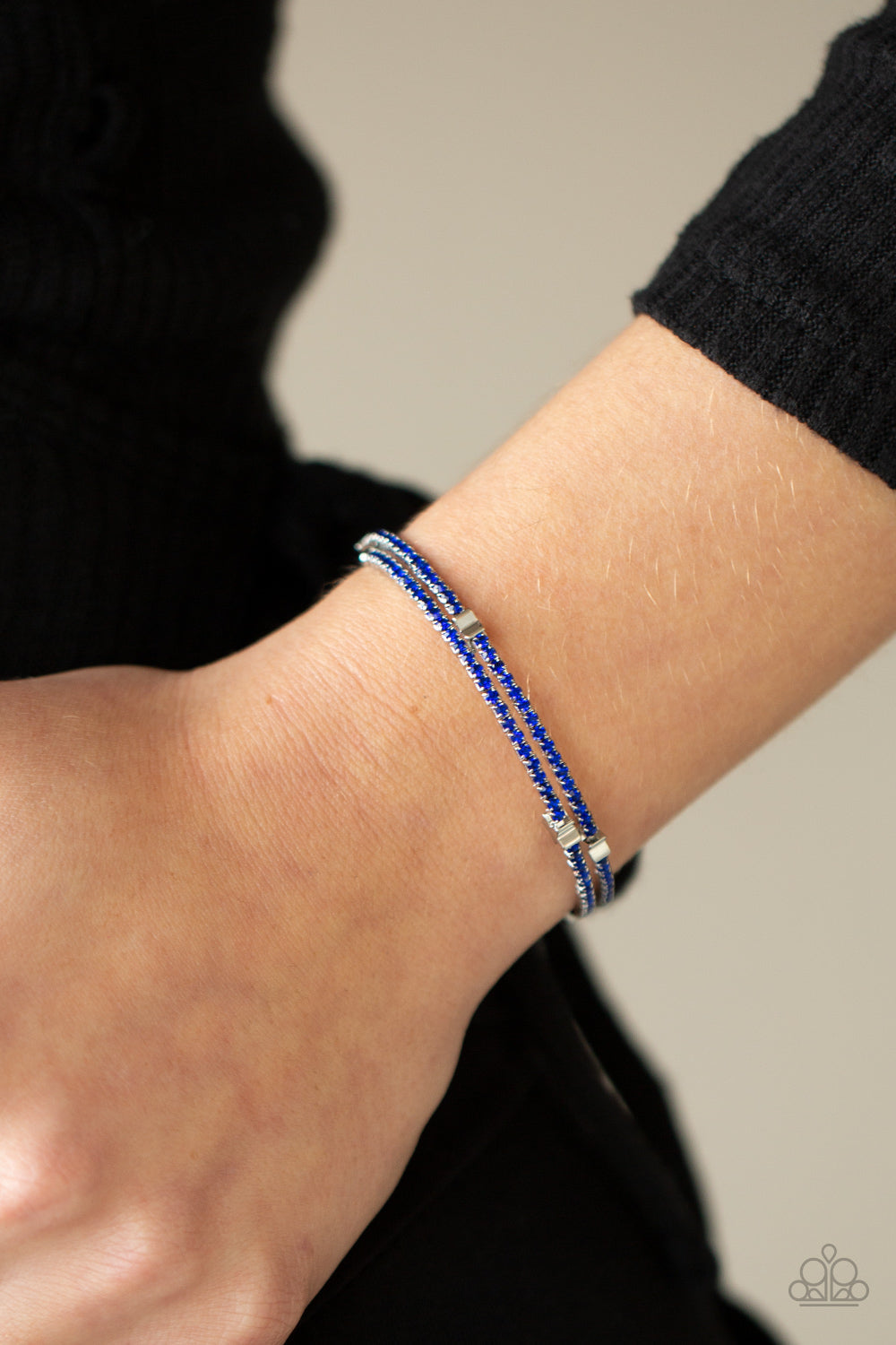 "Let Freedom BLING" Blue Paparazzi Accessories Bracelet