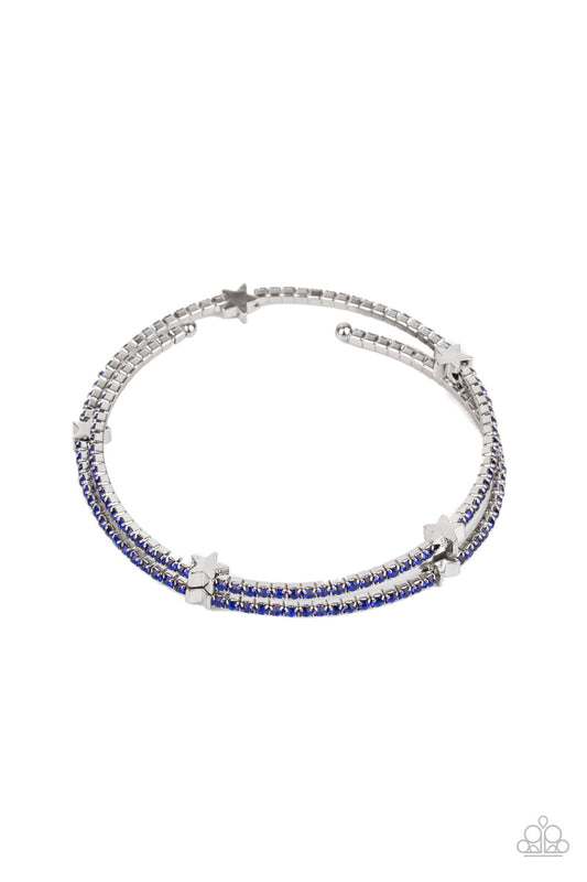 "Let Freedom BLING" Blue Paparazzi Accessories Bracelet