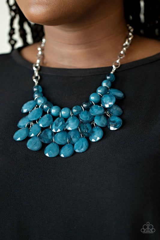 *Paparazzi Necklace* "Sorry To Burst Your Bubble" Mosaic Blue Beads