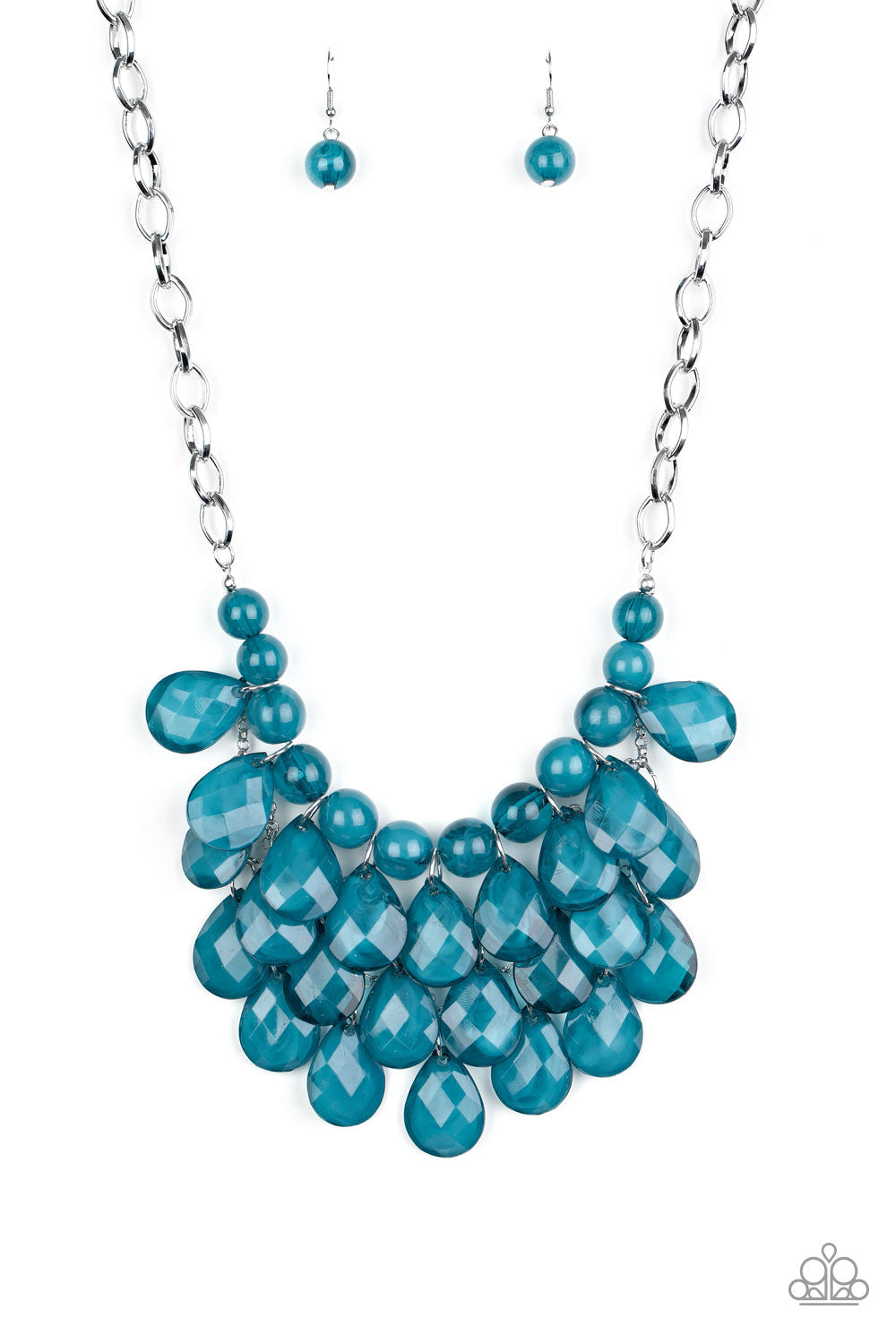 *Paparazzi Necklace* "Sorry To Burst Your Bubble" Mosaic Blue Beads