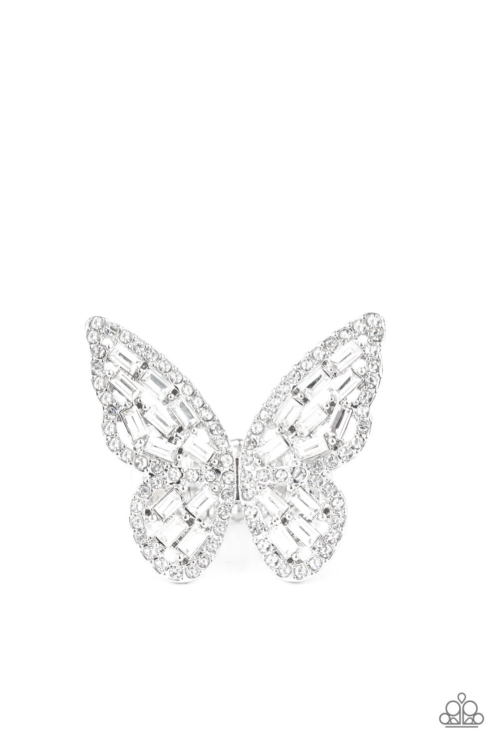 Flauntable Flutter White Ring by Paparazzi Accessories