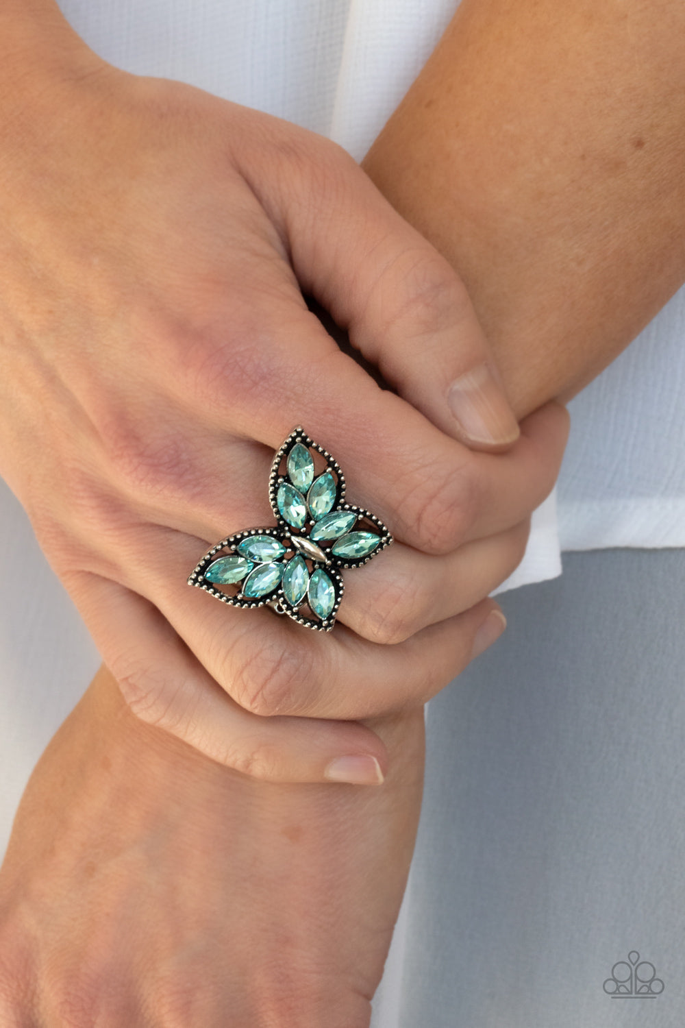 *Paparazzi Accessories* Fluttering Fashionista Blue Ring