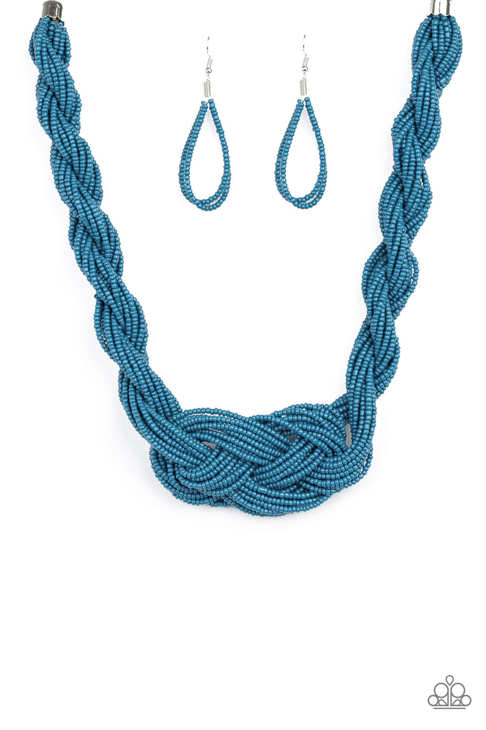 A Standing Ovation Blue Seed Bead Necklace