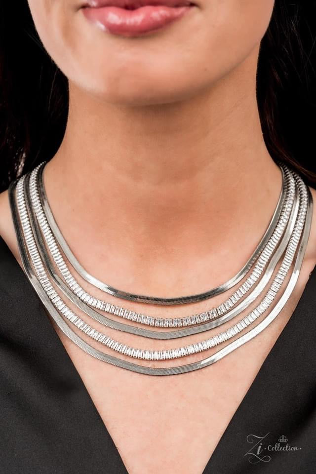 Persuasive 2021 Zi Collection Silver Rhinestone Paparazzi Necklace