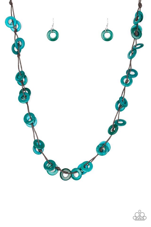 Waikiki Winds Blue Necklace by Paparazzi Accessories