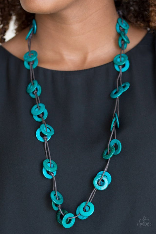 Waikiki Winds Blue Necklace by Paparazzi Accessories