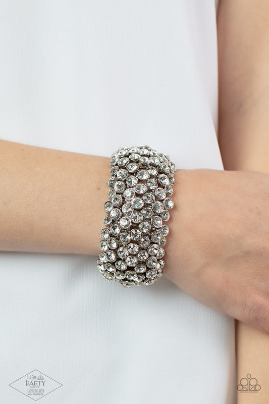 Playing With Fire White Zi Bracelet by Paparazzi Accessories