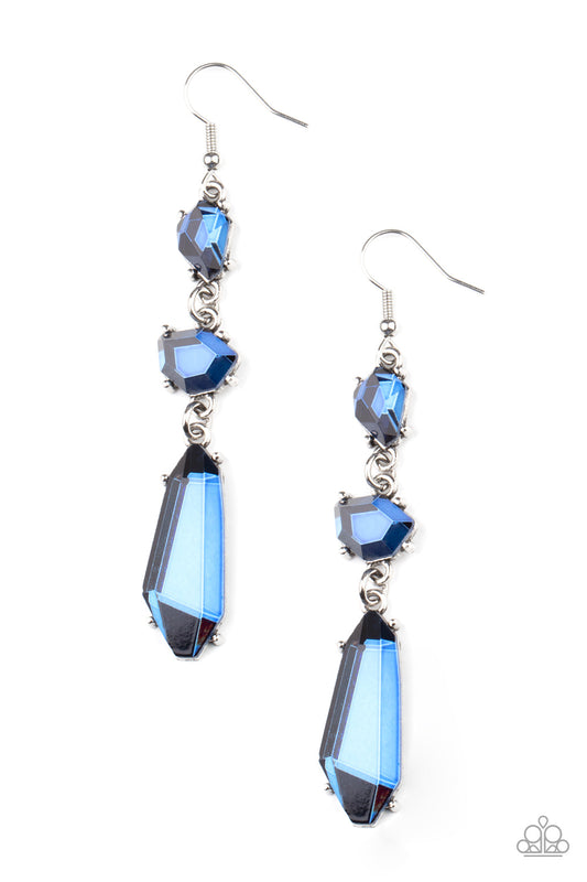 Sophisticated Smolder Blue Earrings by Paparazzi Accessories