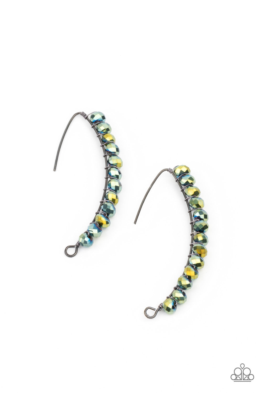 GLOW Hanging Fruit Multi Iridescent  Post Earrings by Paparazzi Accessories