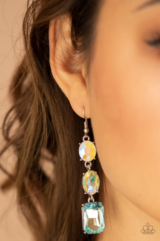 Dripping In Melodrama Blue Earrings by Paparazzi Accessories