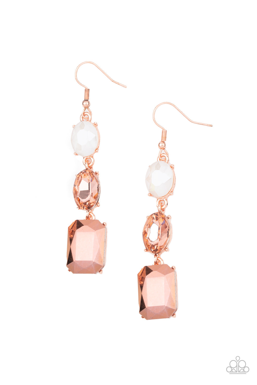 Dripping In Melodrama Copper Earrings by Paparazzi Accessories