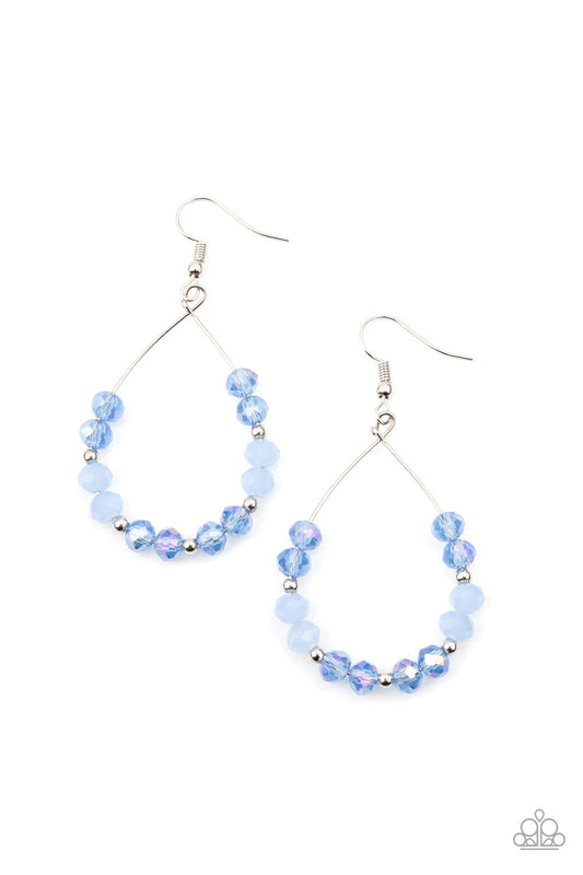 Wink Wink Iridescent Blue Earrings by Paparazzi Accessories