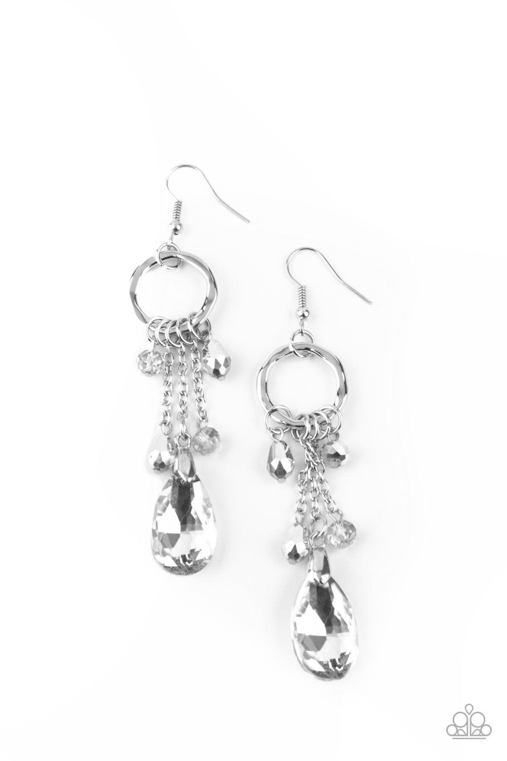 Glammed Up Goddess Silver Earrings by Paparazzi Accessories