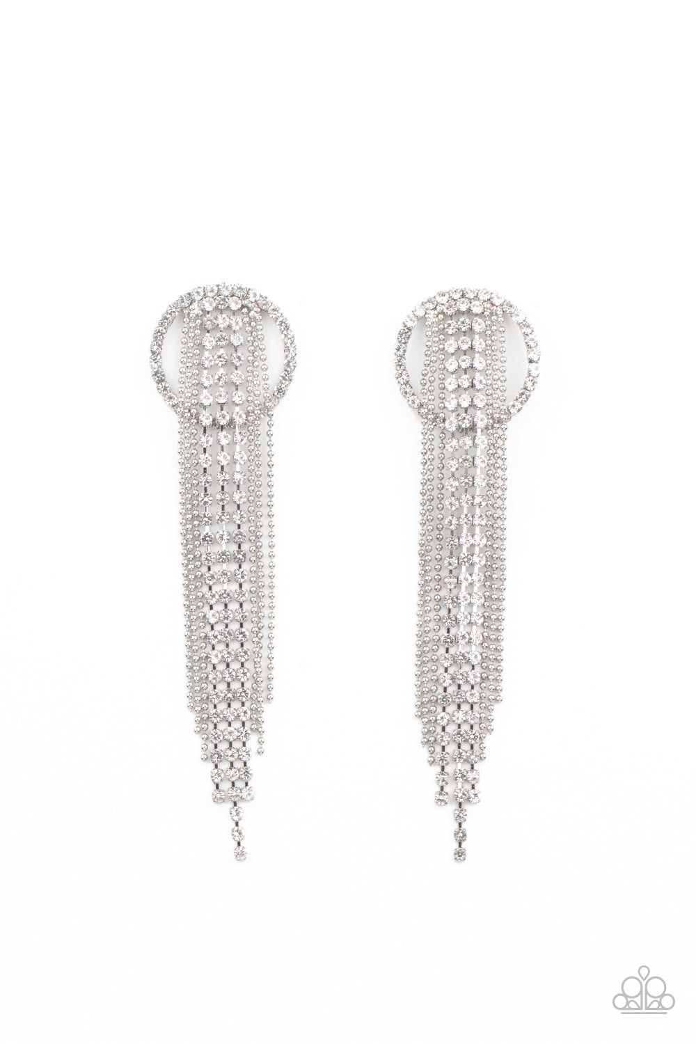 Dazzle by Default White Post Earrings  Life of the Party by Paparazzi Accessories