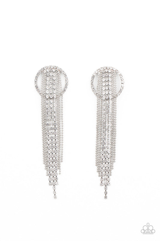 Dazzle by Default White Post Earrings  Life of the Party by Paparazzi Accessories