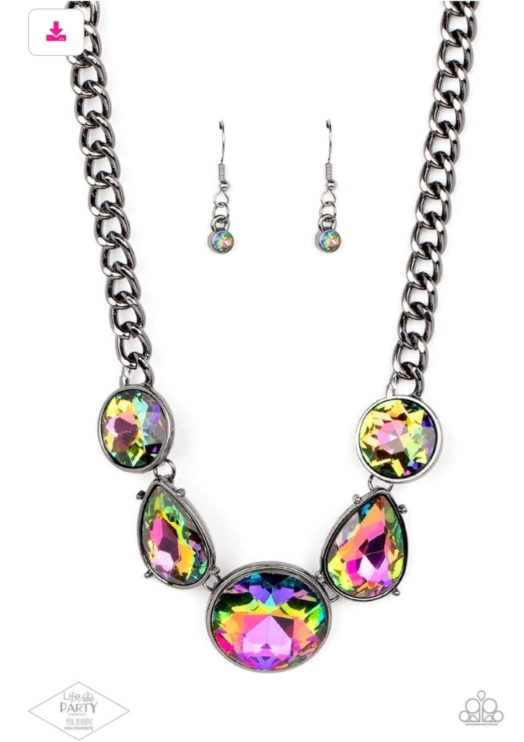 All The World's My Stage Multi Oil Spill Necklace by Paparazzi Accessories