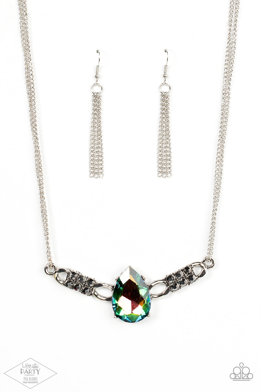 Way To Make An Entrance Multi Oil Spill Necklace by Paparazzi Accessories