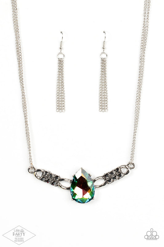 Way To Make An Entrance Multi Oil Spill Necklace by Paparazzi Accessories