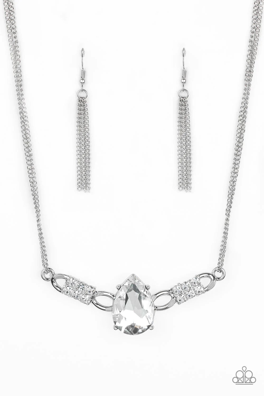 Way To Make An Entrance White Necklace by Paparazzi Accessories