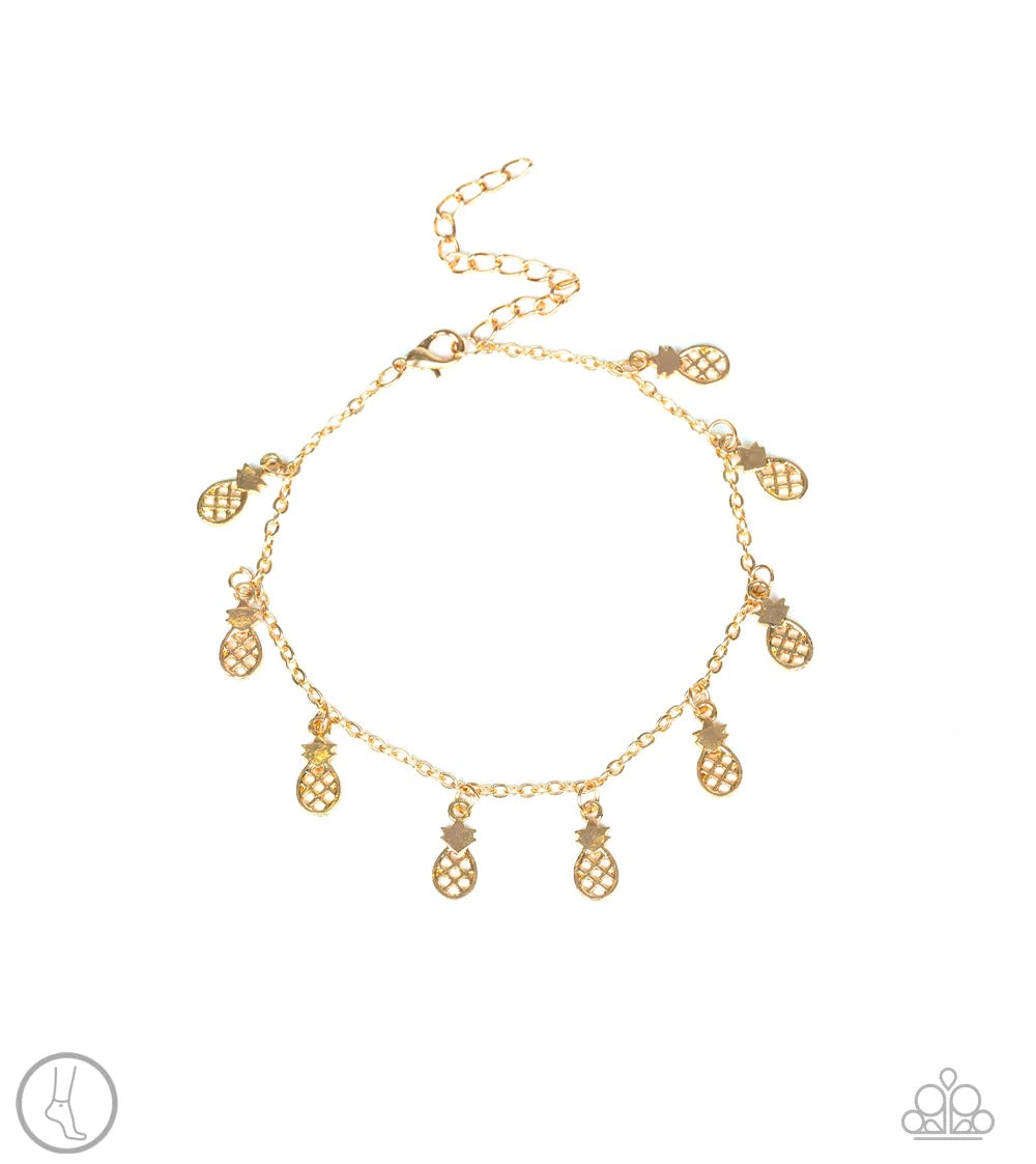 Sand and Sunshine Gold Anklet by Paparazzi Accessories