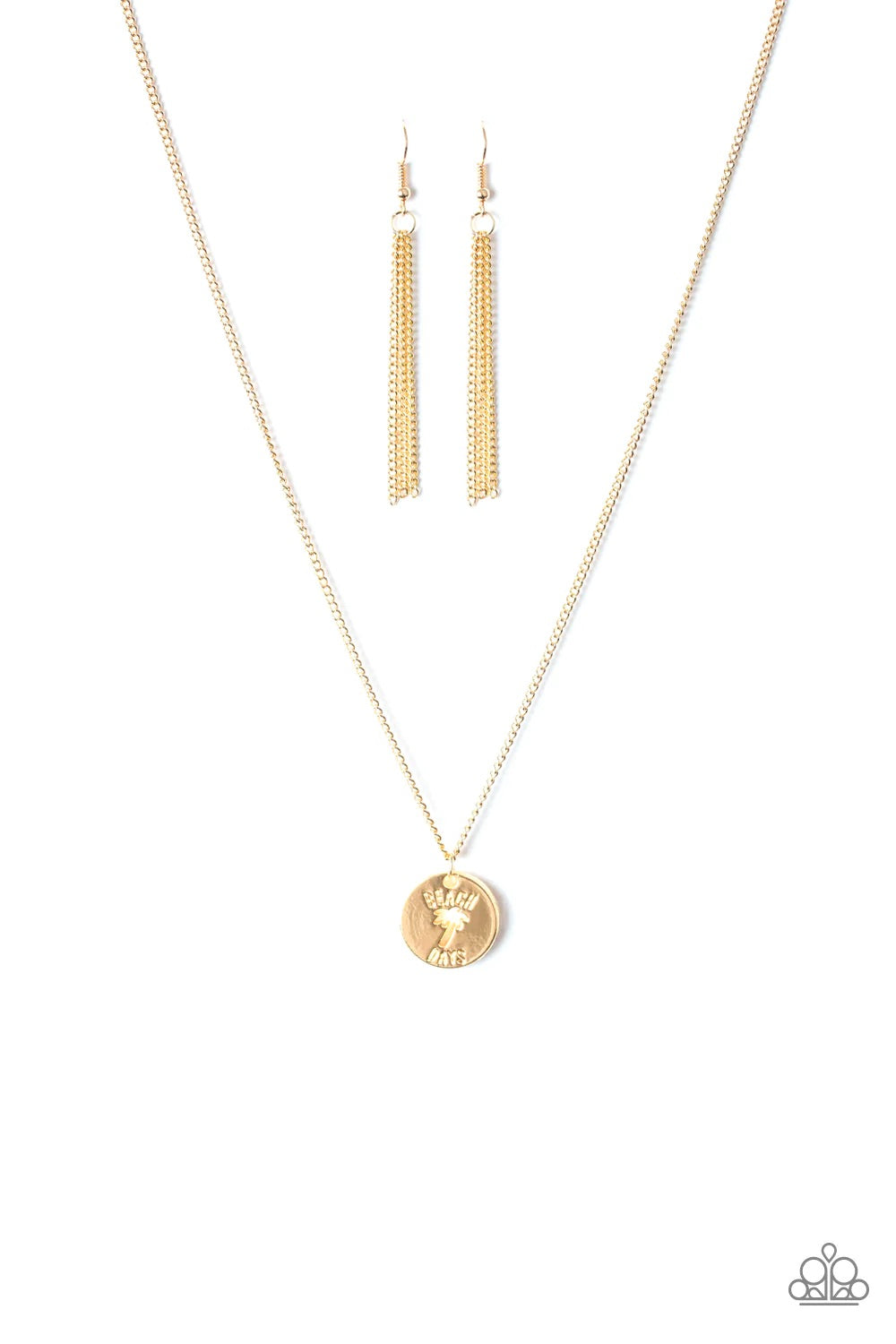 Palm Tree Paradise Gold Necklace by Paparazzi Accessories