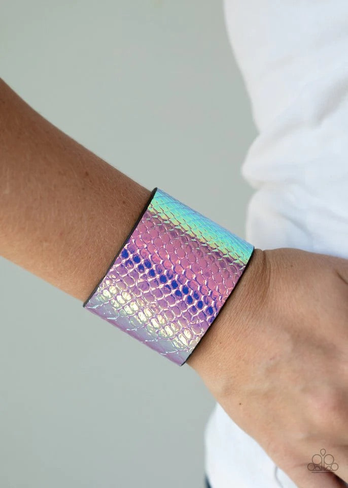 Galactic Galapagos Pink Iridescent Urban Bracelet by Paparazzi Accessories