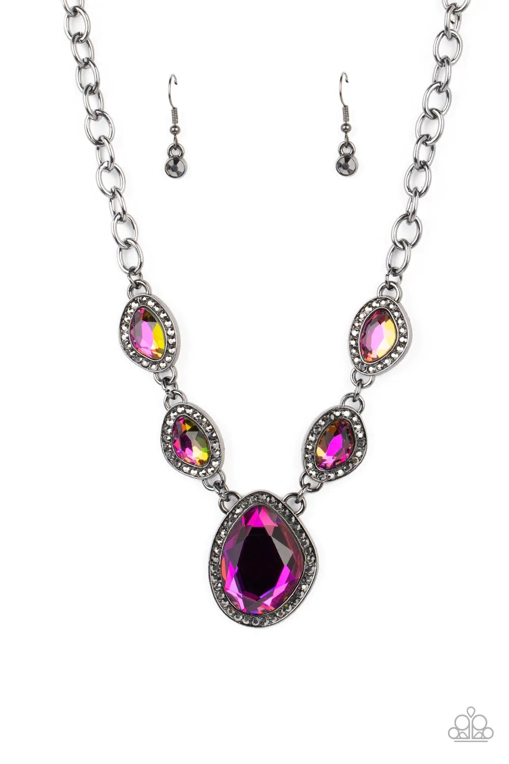 The Upper Echelon Multi Oil Spill Necklace by Paparazzi Accessories