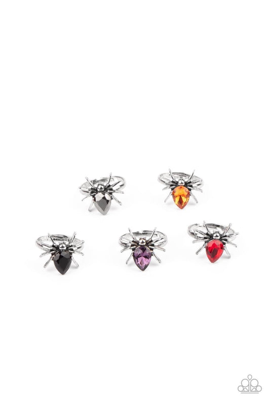 Rhinestone Spider Ring 5-Pack for Kids by Paparazzi Accessories