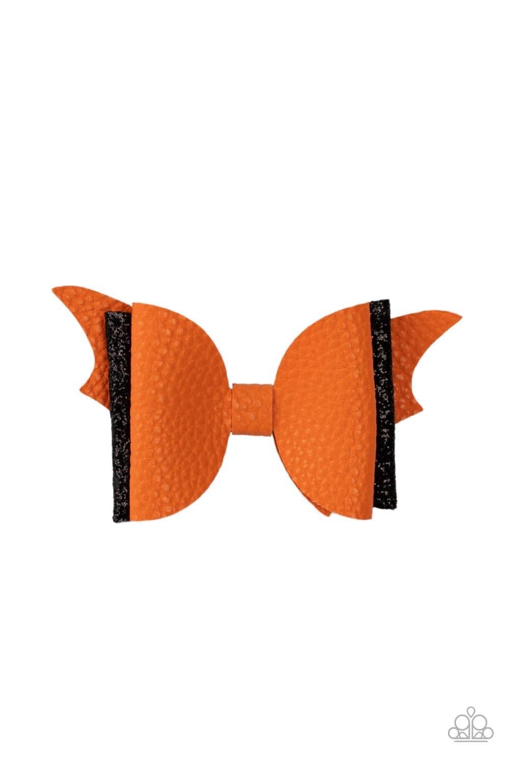 SPOOK-taculer, SPOOK-taculer Orange Halloween Hair Clip by Paparazzi Accessories