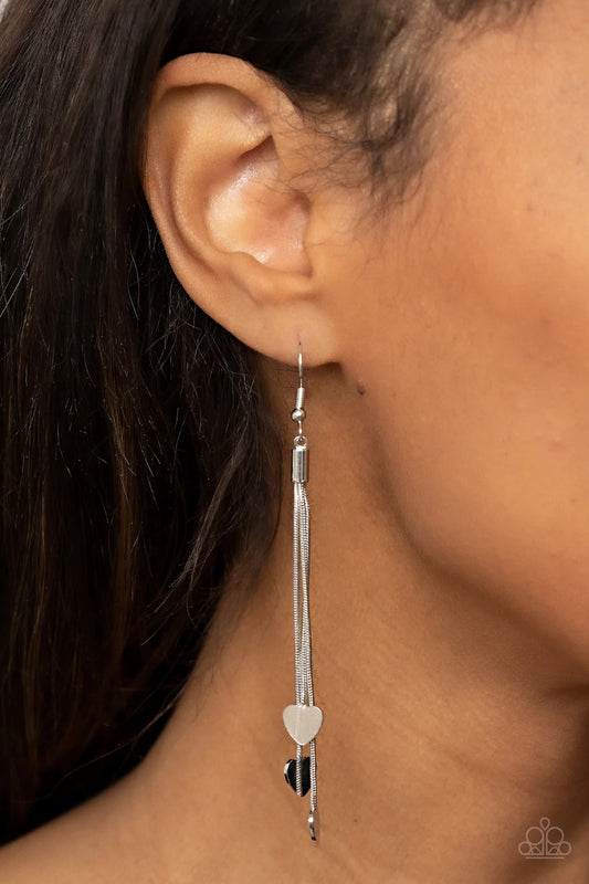 *Paparazzi Earrings* Higher Love Silver Earrings