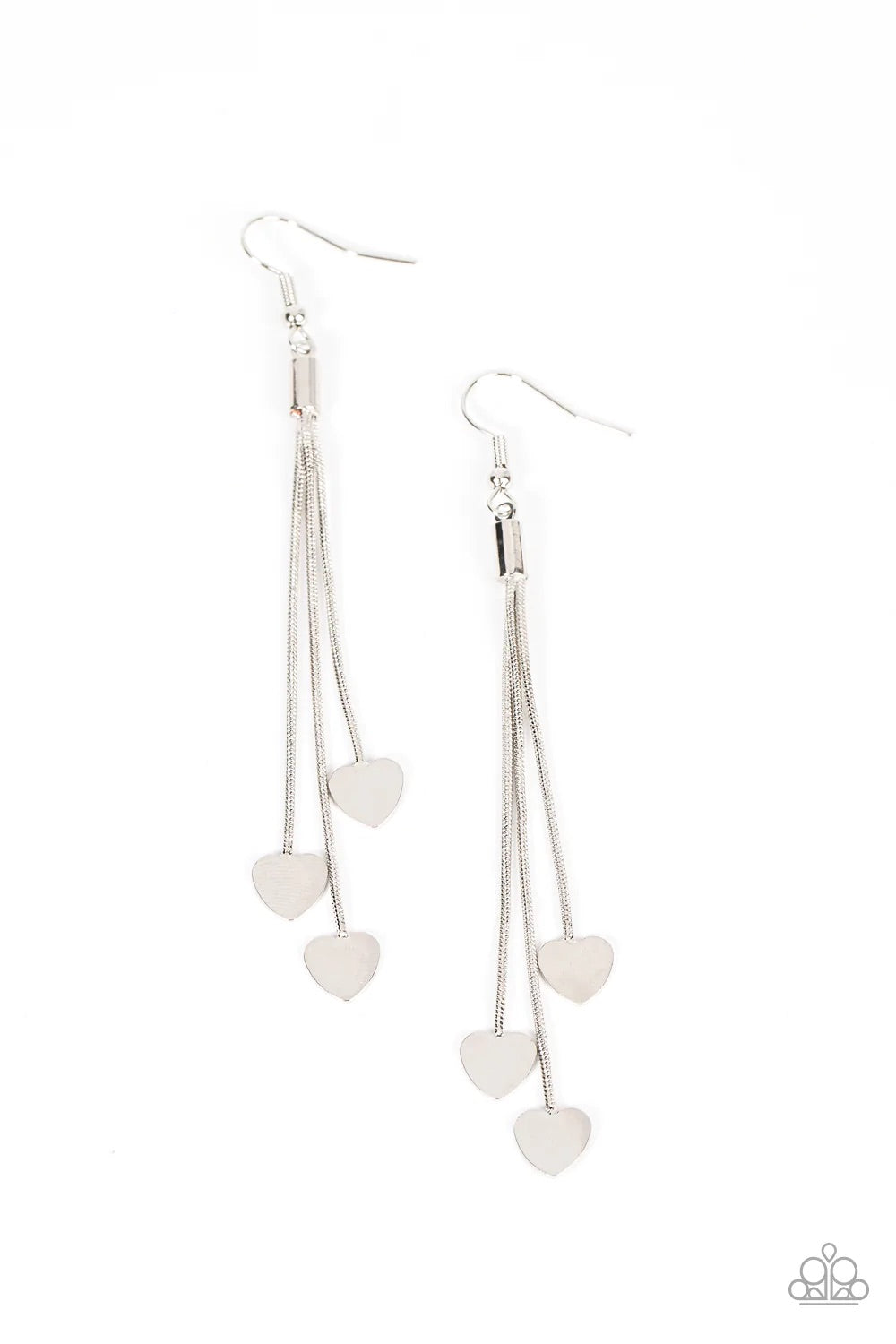 *Paparazzi Earrings* Higher Love Silver Earrings