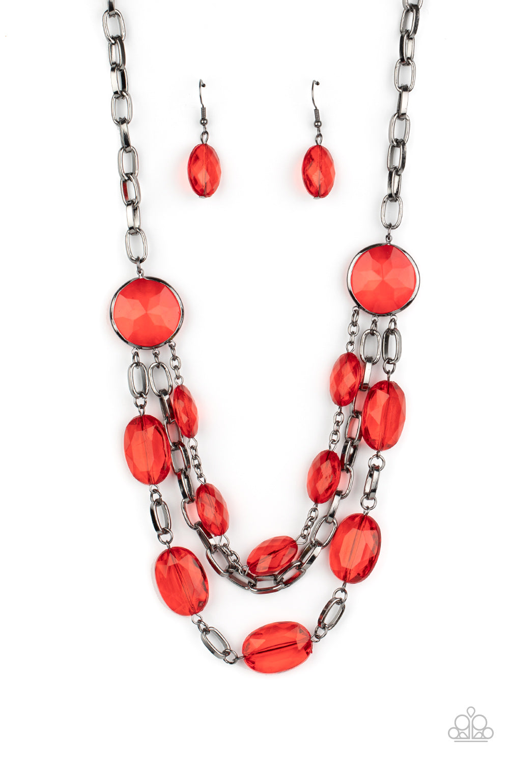 I Need a GLOW-cation Red Paparazzi Accessories Necklace