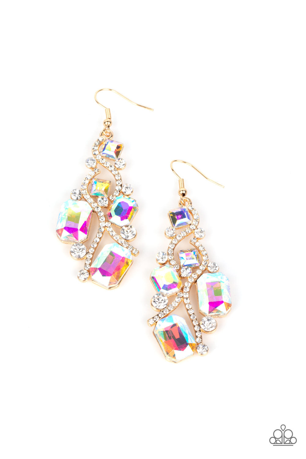 Interstellar Illumination Multi Iridescent Earrings by Paparazzi Accessories Life of the Party