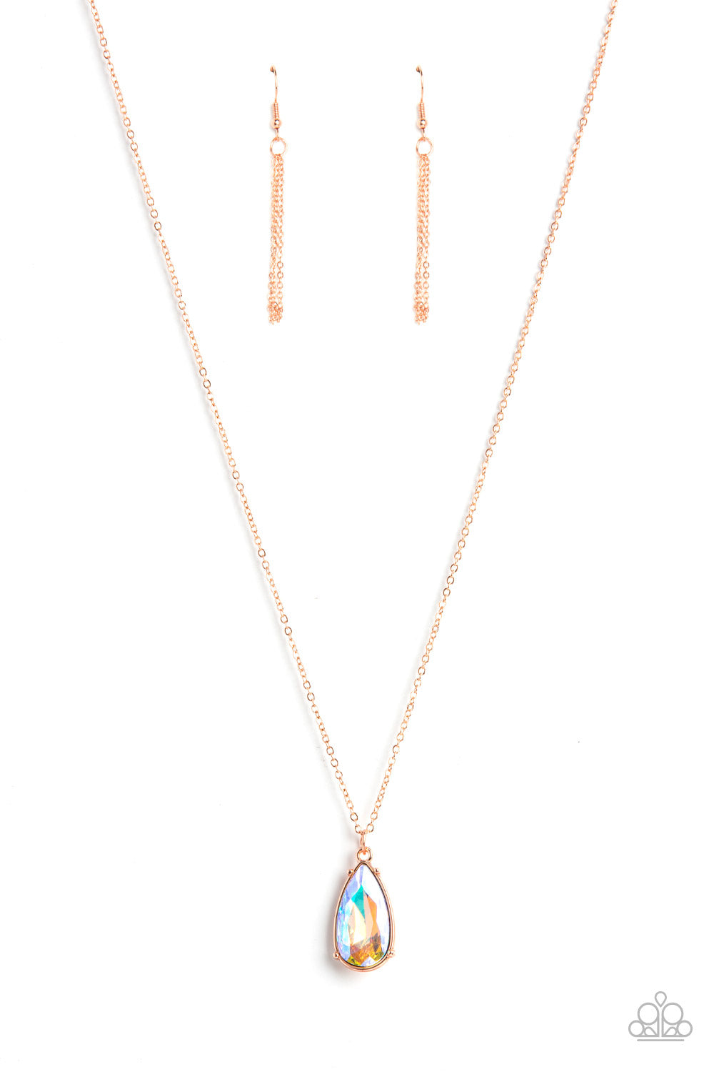 *Paparazzi Necklace* "Interstellar Royal" Copper Necklace with Iridescent Gem