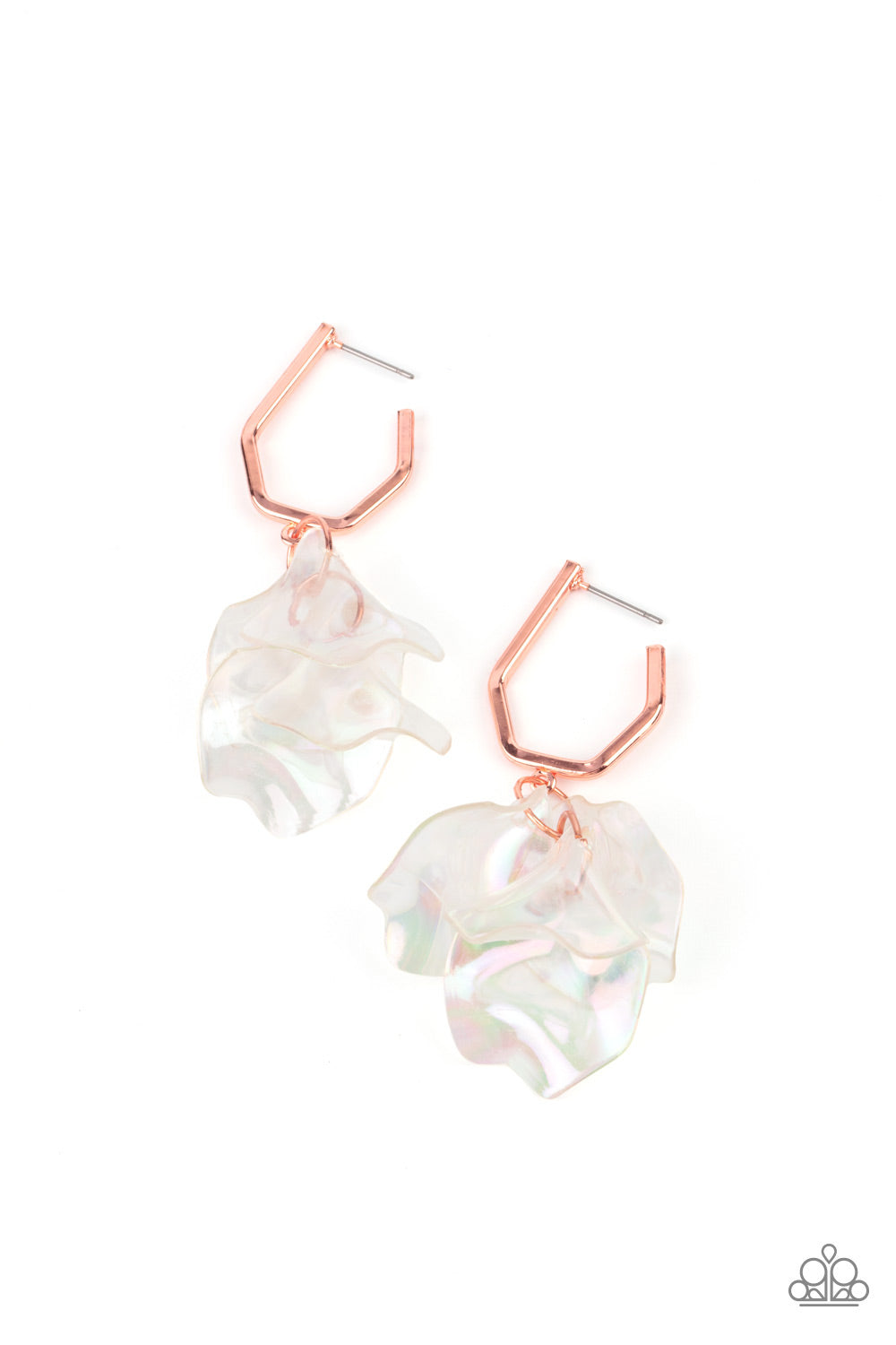 Jaw-Droppingly Jelly Copper Hoop Earrings by Paparazzi Accessories