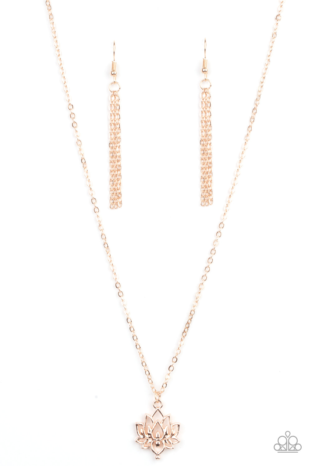 Lotus Retreat Rose Gold Necklace by Paparazzi Accessories