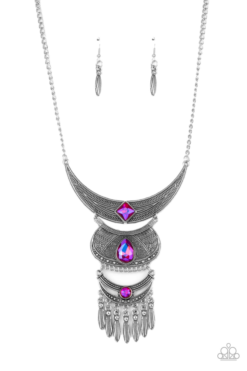 *Paparazzi Necklace* "Lunar Enchantment" Pink Necklace