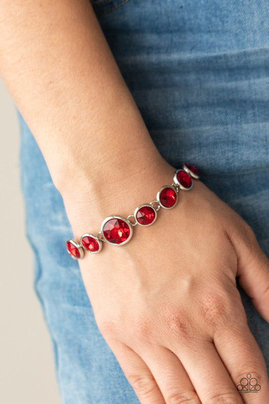 Lustrous Luminosity Red Bracelet by Paparazzi Accessories