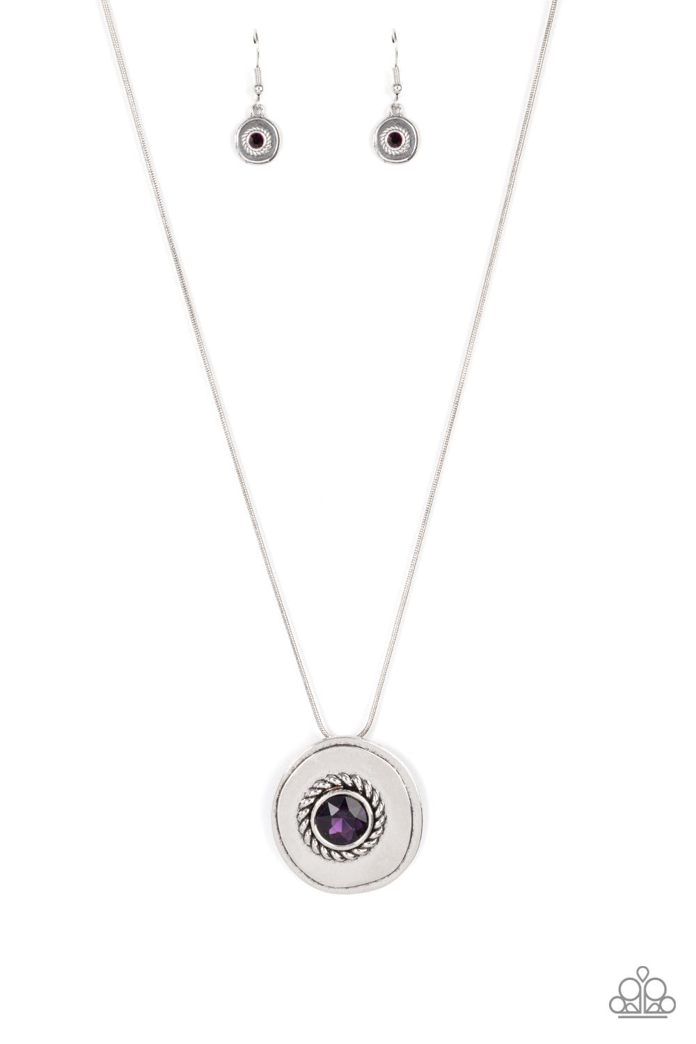 *Paparazzi Necklaces* "Make Me a MEDALLION-aire" Purple Necklace