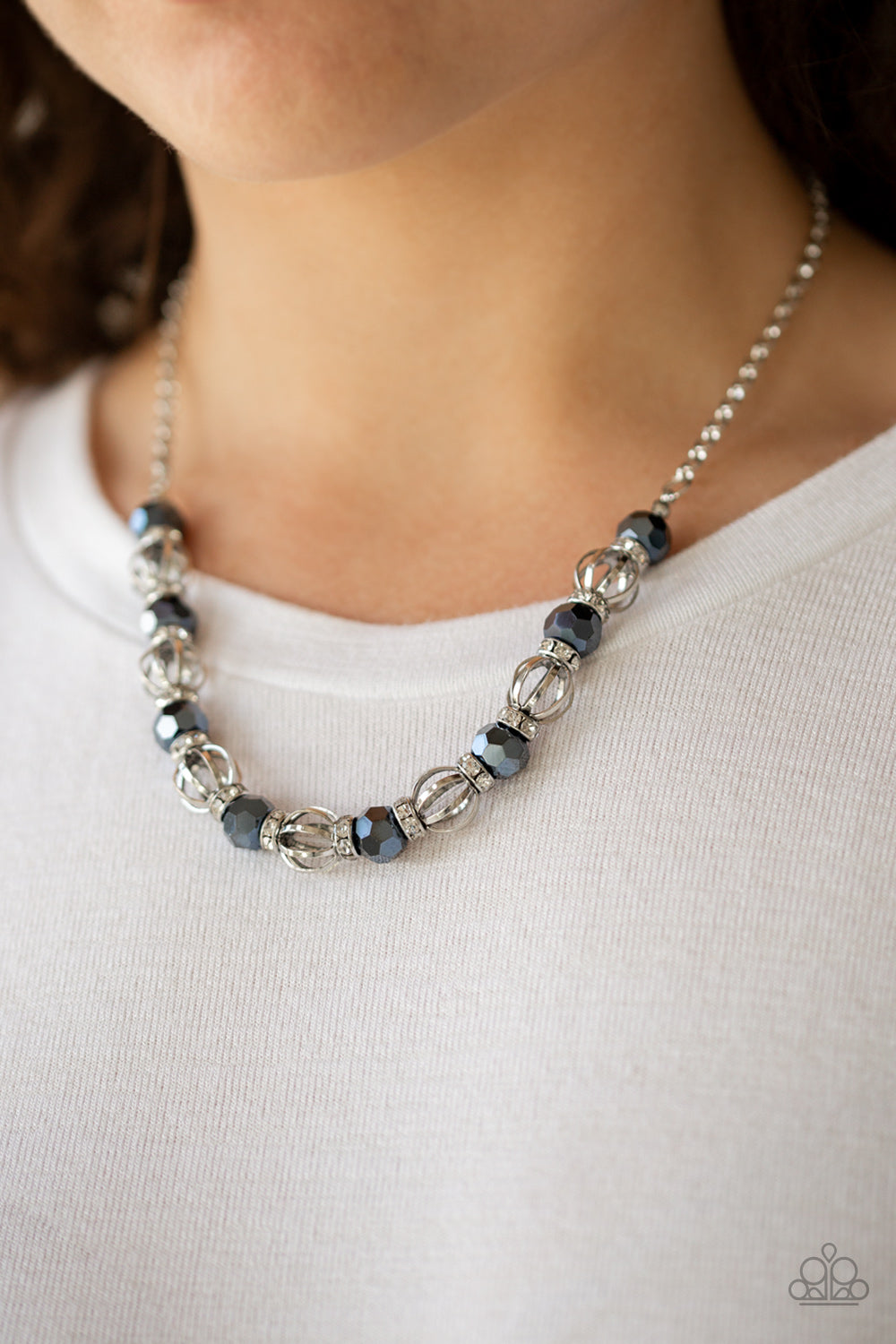 Metro Majestic Blue Necklace by Paparazzi Accessories