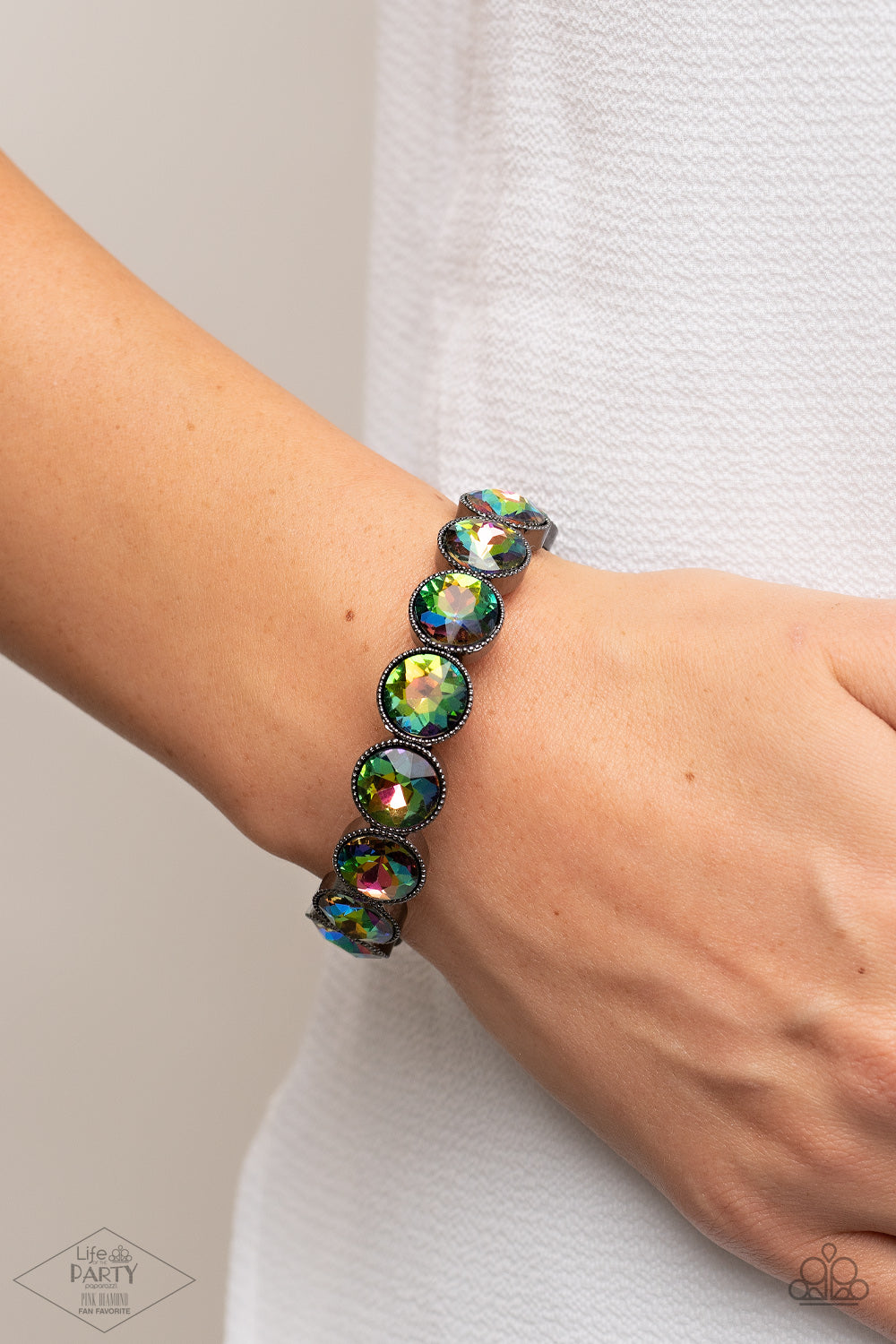 Number One Knockout Multi Oil Spill Bracelet by Paparazzi Accessories