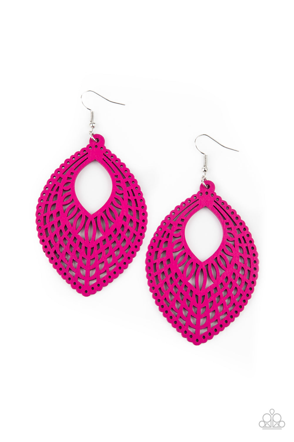 One Beach At A Time Pink Earrings by Paparazzi Accessories