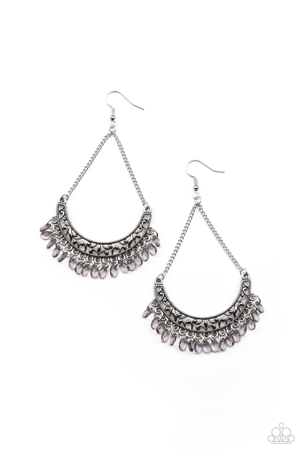 *Paparazzi Earrings* " Orchard Odyssey" Silver Earrings