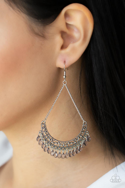 *Paparazzi Earrings* " Orchard Odyssey" Silver Earrings