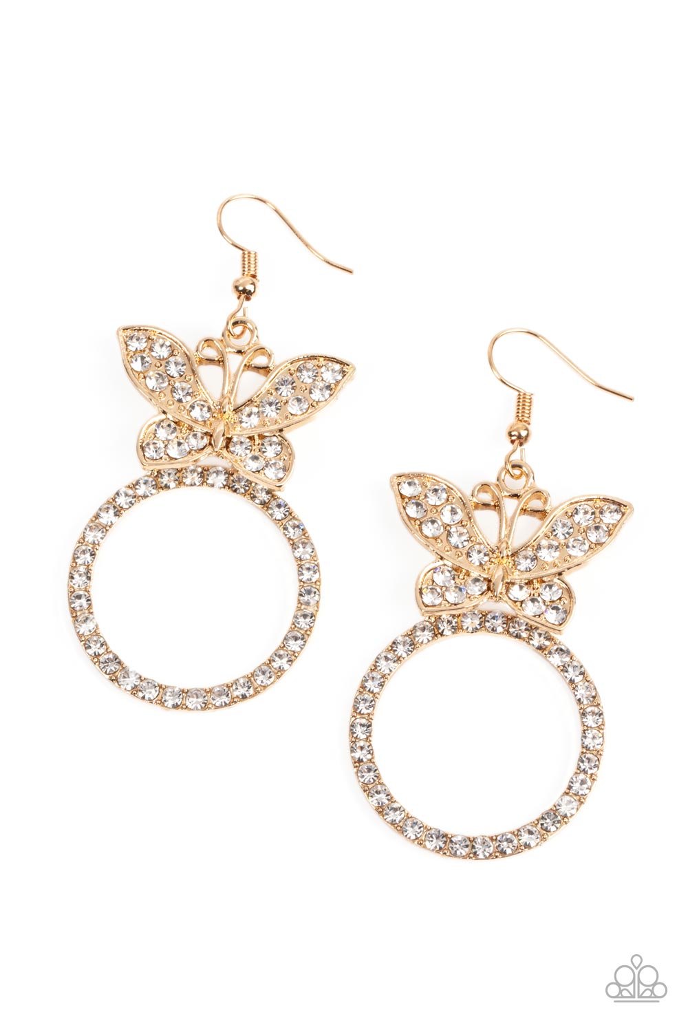 Paradise Found Gold Earrings by Paparazzi Accessories