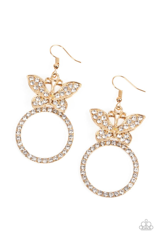 Paradise Found Gold Earrings by Paparazzi Accessories