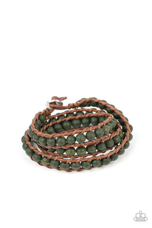 Pine Paradise Green Urban Bracelet by Paparazzi Accessories