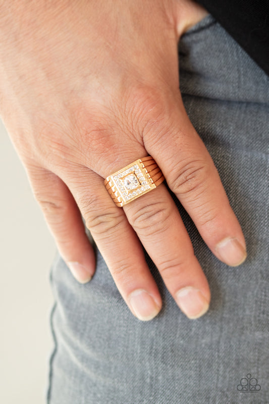 *Paparazzi Men's Ring* "Plunder" Gold Ring