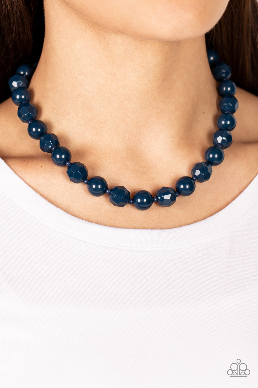 *Paparazzi Necklace* "Popping Promenade" Blue Necklace